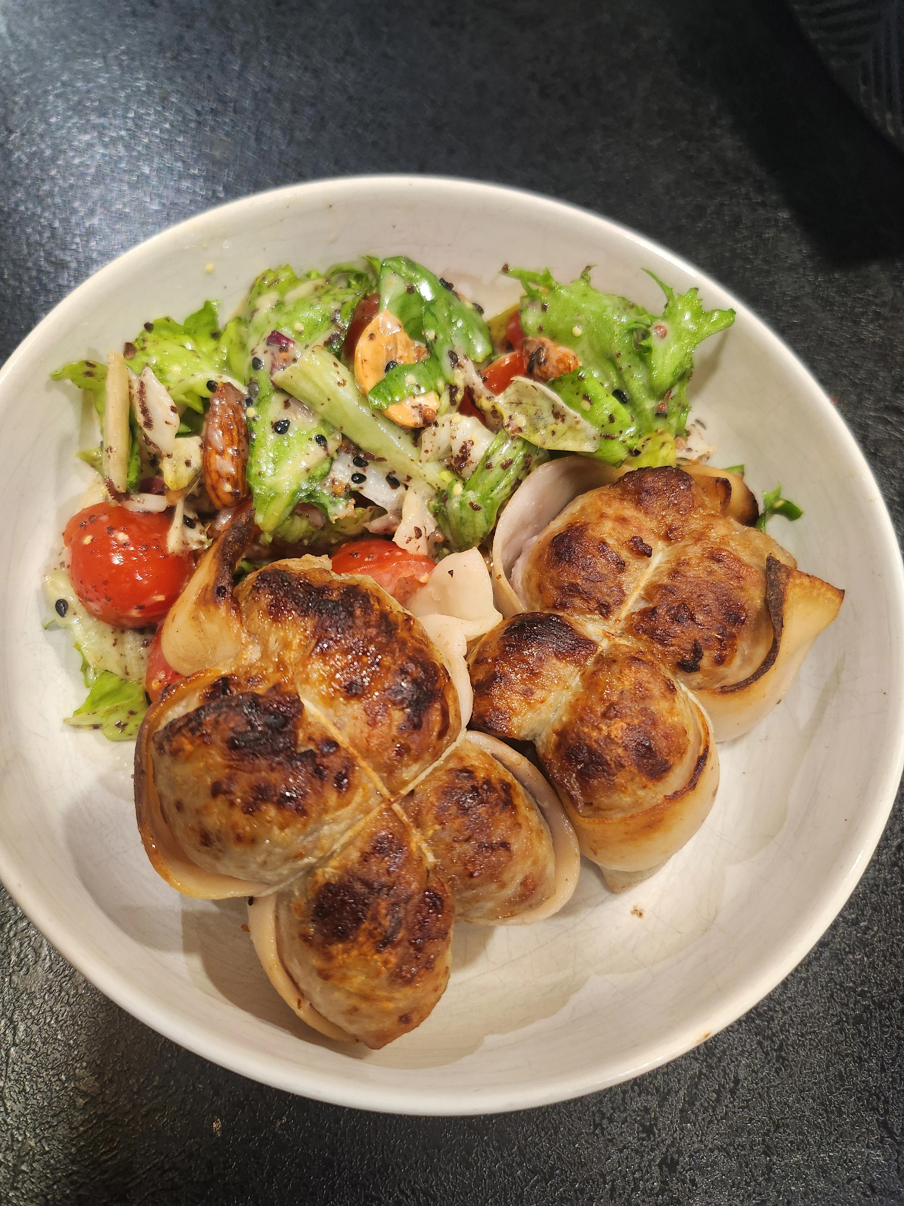 Paupiette de veau salade au chocolat Paupiette de veau salade au chocolat